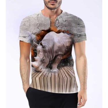 Imagem de Camisa Camiseta Rinoceronte Animal África Marfim Chifre 9 - Estilo Kra