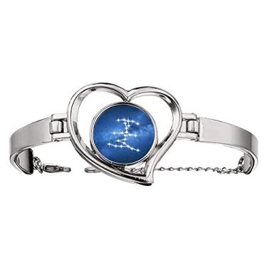 Imagem de N/A N/A Bracelete Artístico Auto Beautiful Lucky Stars Pulseira Coração Joias Fio Pulseira, medium, metal