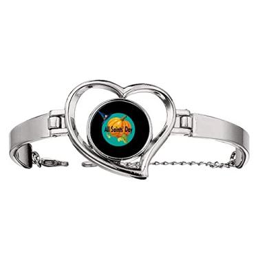 Imagem de N/A N/A Bracelete de coração coração com pingente de coração para todos os dias, medium, metal