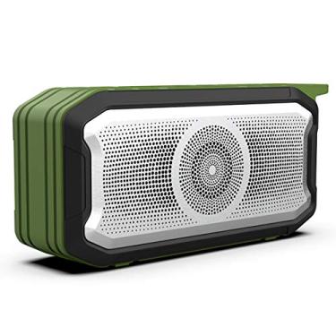 Imagem de HIOD Alto-falante Bluetooth sem fio Rádio FM Mini Alto-falante Bluetooth Portátil 10 m (33 pés) Microfone embutido para família ao ar livre, verde