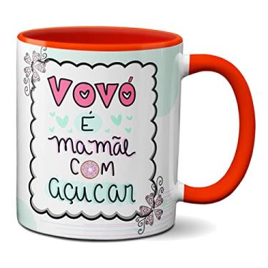 Imagem de Caneca Dia Dos Avós Presente Vovó É Mamãe Com Açúcar (Vermelha)