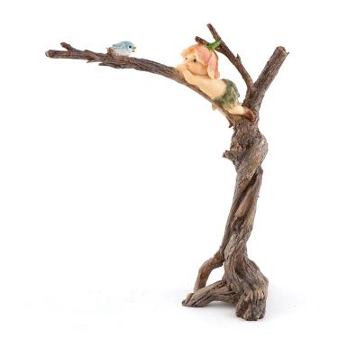 Imagem de Top Collection Jardim de fadas em miniatura e jardim de terrário com estátua de pássaro
