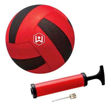 Imagem de Wicked Big Sports Bola de futebol de vôlei atualizada exclusiva da Amazon para esportes ao ar livre, porta traseira, quintal, praia, jogo divertido para todos, vermelho