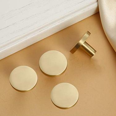 Imagem de Myxekllo Puxador de armário de 4 peças, puxadores de gaveta de cômoda de armário puxadores de cozinha pequenos puxadores de gaveta (dourado)