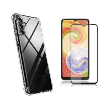 Imagem de Capa Capinha Anti Impacto + Película Premium 9D Cerâmica Compatível Com Samsung Galaxy A04s - (Hard Glass Store)
