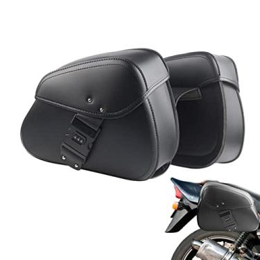 Imagem de Alforjes Motocicletas - bagagem com reinterna - Alforjes moto à prova d'água, bolsa ferramentas lateral, bolsa ferramentas armazenamento universal para motocicleta Fovolat