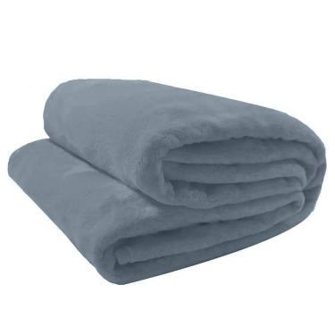 Imagem de Cobertor King Microfibra Velour Neo Camesa Cinza