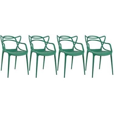Imagem de Kit - 4 x Cadeiras Masters - Verde escuro