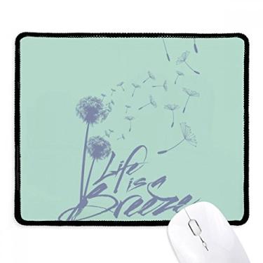 Imagem de Mousepad com ilustração de plantas de dente-de-leão e borda costurada, tapete de borracha para jogos