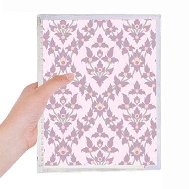 Imagem de Caderno de flores clássicas em cor lilás, diário de folhas soltas recarregável
