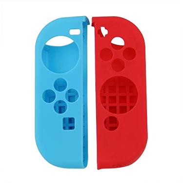 Imagem de Capa Protetora Silicone Para Joy-con Nintendo Switch Azul e Vermelho