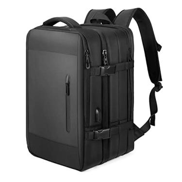 Imagem de Mochila feminina de viagem grande, impermeável, aprovada como bagagem de mão, para trilha e esportes ao ar livre, B8 - Preto, X- Large