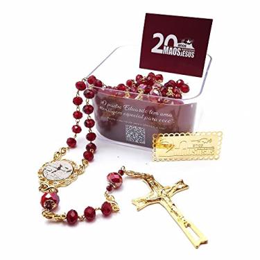 Imagem de Crucifixo Parede Cruz Saletina La Salette Ouro Velho 18 cm