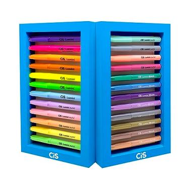 Imagem de CIS Marca Texto Lumini, Display com 24 unidades (7 cores neon, 9 cores pastel e 8 cores metálicas)