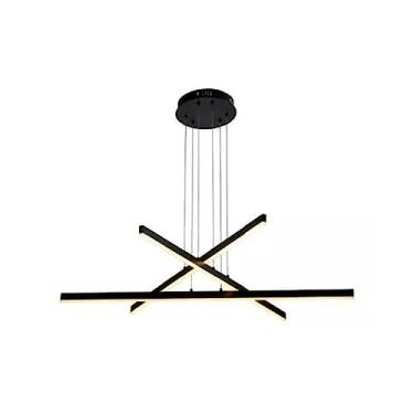 Imagem de Pendente Hasta Trio LED, Luz amarela 2700K, Preto fosco, 1 metro, Avant