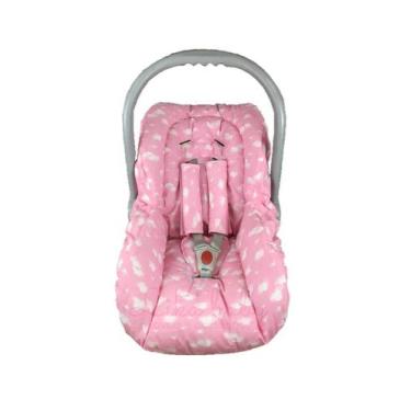 Imagem de Capa Para Bebê Conforto Modelo Universal  Estampa Nuvem Rosa - Lika Ba