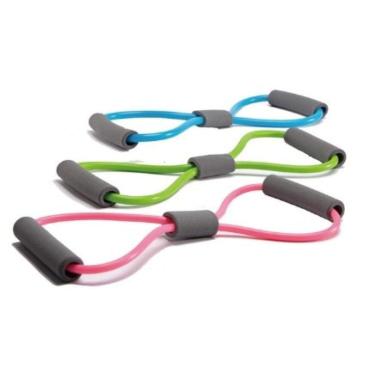 Imagem de AX Esportes LiveUp Extensor Elástico em 8, Resistência Leve, Rosa, Único