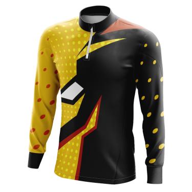 Imagem de Camiseta Personalizada Motocross (56)- Motocross, Textura Laranja, Amarelo, Preto, Branco e Formas