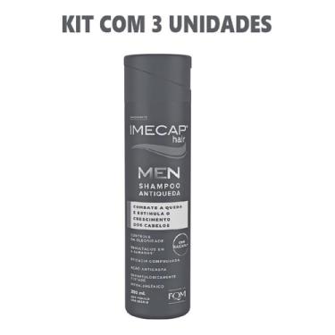 Imagem de Kit Imecap Hair Men Shampoo Antiqueda Com 3 Un De 200ml Cada FARMOQUIMICA