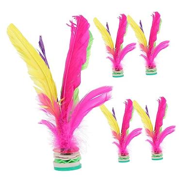 Imagem de Wakauto 25 Peças Peteca jogo de chute abastecimento esportivo Brinquedos infantis brinquedo de lazer brinquedo chute chinês Pena de ganso artigos esportivos aluna pano