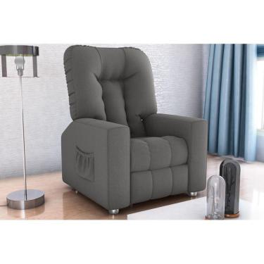 Imagem de Poltrona Reclinável MX5 Pallas Suede Cinza B250 – Matrix