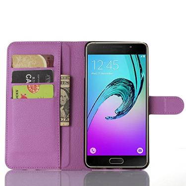 Imagem de Manyip Capa para Samsung Galaxy A9, capa de telemóvel em couro, protetor de ecrã de Slim Case estilo carteira com ranhuras para cartões, suporte dobrável, fecho magnético (JFC8-2)