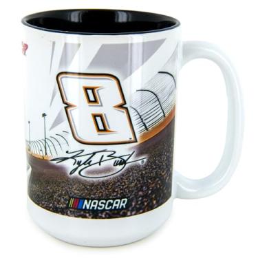 Imagem de Sparta Pewter Caneca de café Kyle Busch 2024 Cheddar's 425 g com interior colorido