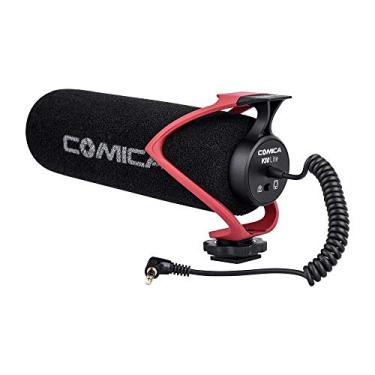 Imagem de COMICA CVM-V30 LITE Microfone Shotgun Supercardioide de Vídeo para Câmeras DSLR Canon, Nikon, Sony e Panasonic, Microfone Condensador com Cabo de 3,5 mm Compatível com iPhone e Android (Vermelho)