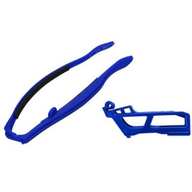 Imagem de Kit Guia de Corrente + Balança UFO Yamaha YZF 450 23/24, Azul