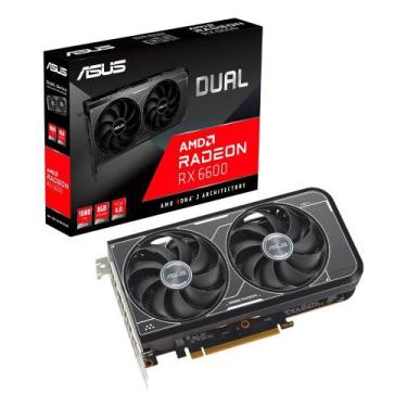 Imagem de Placa de Vídeo RX 6600 8G-V3 Dual ASUS AMD Radeon, 8GB GDDR6 - 90YV0GP