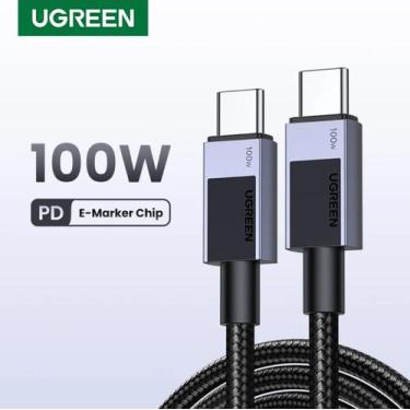 Imagem de Cabo UGREEN USB C PD 100W 20V 5A ( 2 metros ) chip E-Marker Carregamen