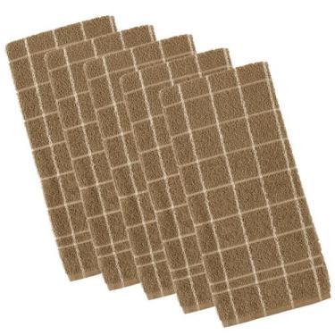 Imagem de Kit 5 panos de prato teka chef premium atoalhado 100% algodão 45 x 70c
