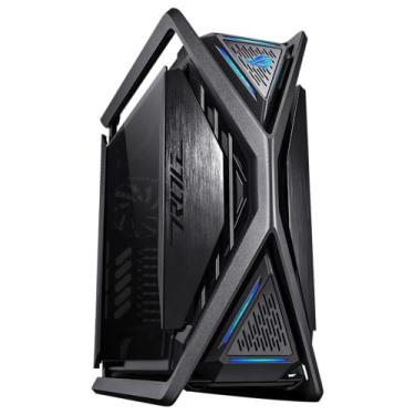 Imagem de ROG Hyperion GR701 BTF Edition E-ATX, design de conectores ocultos da placa-mãe, radiador duplo de 420 mm, quatro ventiladores de 140 mm, suporte de GPU de metal, armazenamento de componentes, hub de