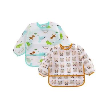 Imagem de Babador manga longa BLW Kit 2Unds - Dino e Urso - Baby