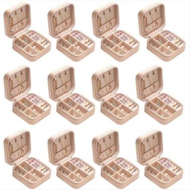 Imagem de kit 30 mini Porta Joias Com Divisória portatil varias cores lembrança 