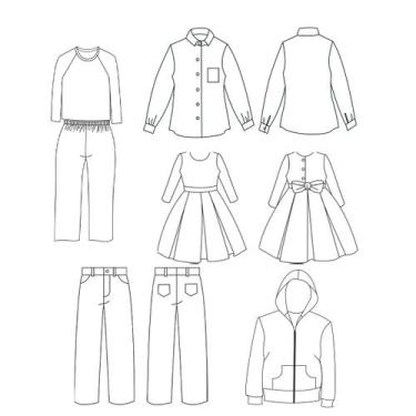 Imagem de Kit 5 moldes de costura infantil by Marlene Mukai - EDITORA CLUBE DA C