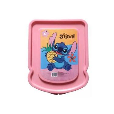 Imagem de Porta Lanche Sanduicheira Stitch Disney Infantil  - PLASDURAN, ROSA