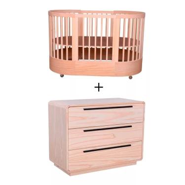 Imagem de Quarto Bebê Completo Com Berço e Cômoda Coleção Wave Divicar