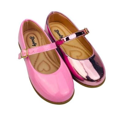 Imagem de Kit Com 2 Pares Sapatilha Infantil Menina Boneca Verniz Confortável SP