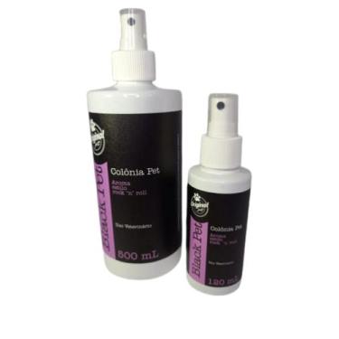 Imagem de Kit de Colônia Pet 120 ml e 500 mL Aroma Black Pet para cães e gatos -