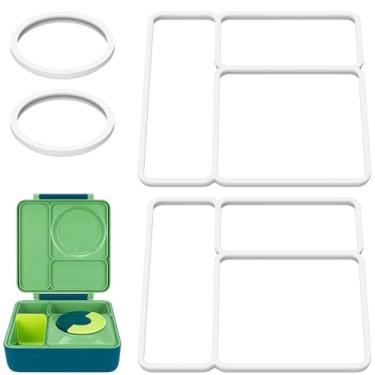 Imagem de Linkidea 4 peças de substituição de vedação de silicone, junta de vedação de tampa de ajuste exato compatível com OmieBox, peças e acessórios seguros para alimentos à prova de vazamento para Bento Box