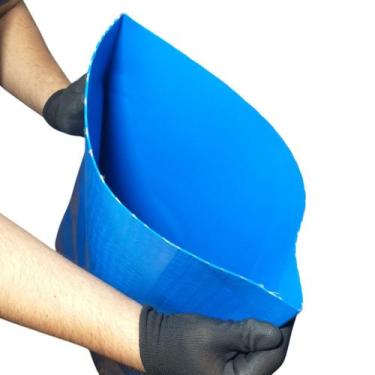 Imagem de Rolo de 1 Metro de Mangueira Flat Azul 10 Polegadas Irrigação Borracha