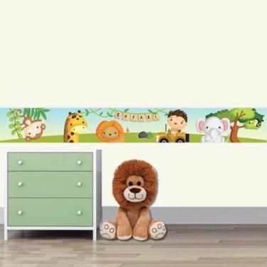 Imagem de Faixa Decorativa Infantil P/ Quarto De Menino Safari Papel de Parede -