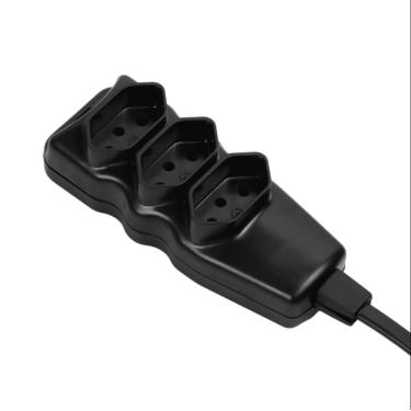 Imagem de Extensão Elétrica 3 Tomadas PP Plano 3X0,75 3M Preta