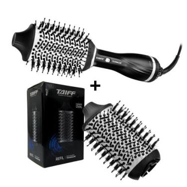 Imagem de Kit Taiff Tourmaline Escova Secadora 1200w 127v + Refil Oval