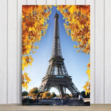 Imagem de Placa Decorativa Foto Paris Torre Eiffel e Flores MDF 20x30 - Quartinh