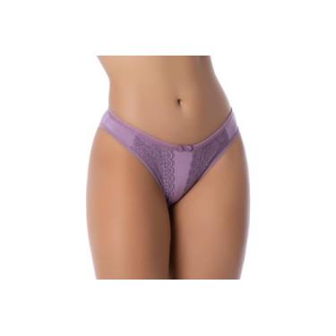 Imagem de Kit 5 Calcinhas Tangas Detalhe Em Renda Conforto Adulto - QUALIBELLA, 