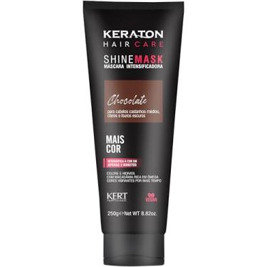 Imagem de Keraton, Máscara matizadora hidratante, Trata e colore, Para cabelo castanho médio, claro e Louro escuro, Shine Mask, 250g, Chocolate