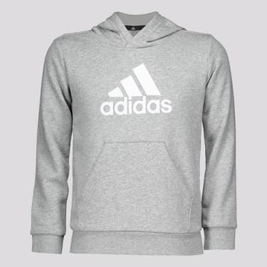 Imagem de Moletom Adidas Big Logo Juvenil Cinza, 10 ANOS