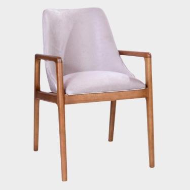 Imagem de Cadeira Sabadell Estrutura Nozes Vários Tecidos em Linho e Veludo - Da